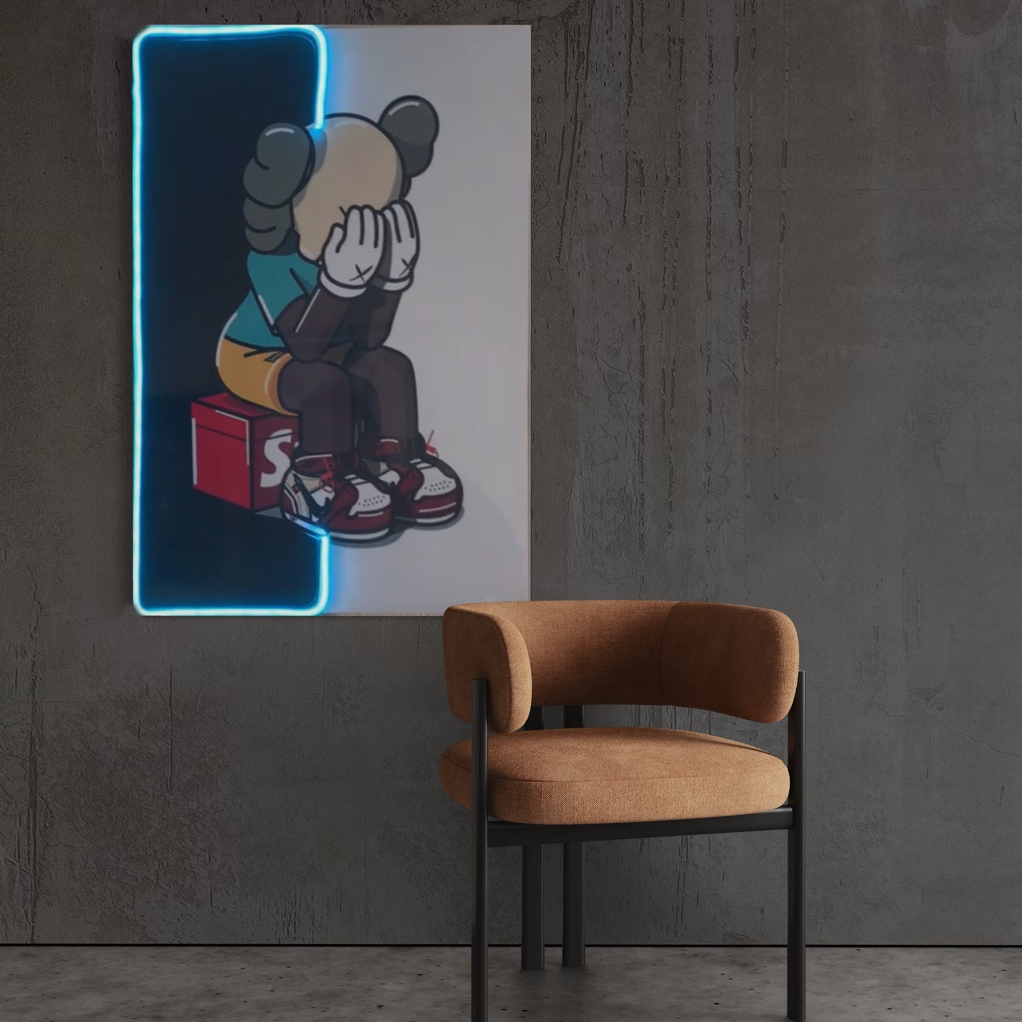 Crying Kaws neón