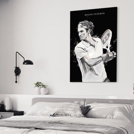 Roger Federer b&w